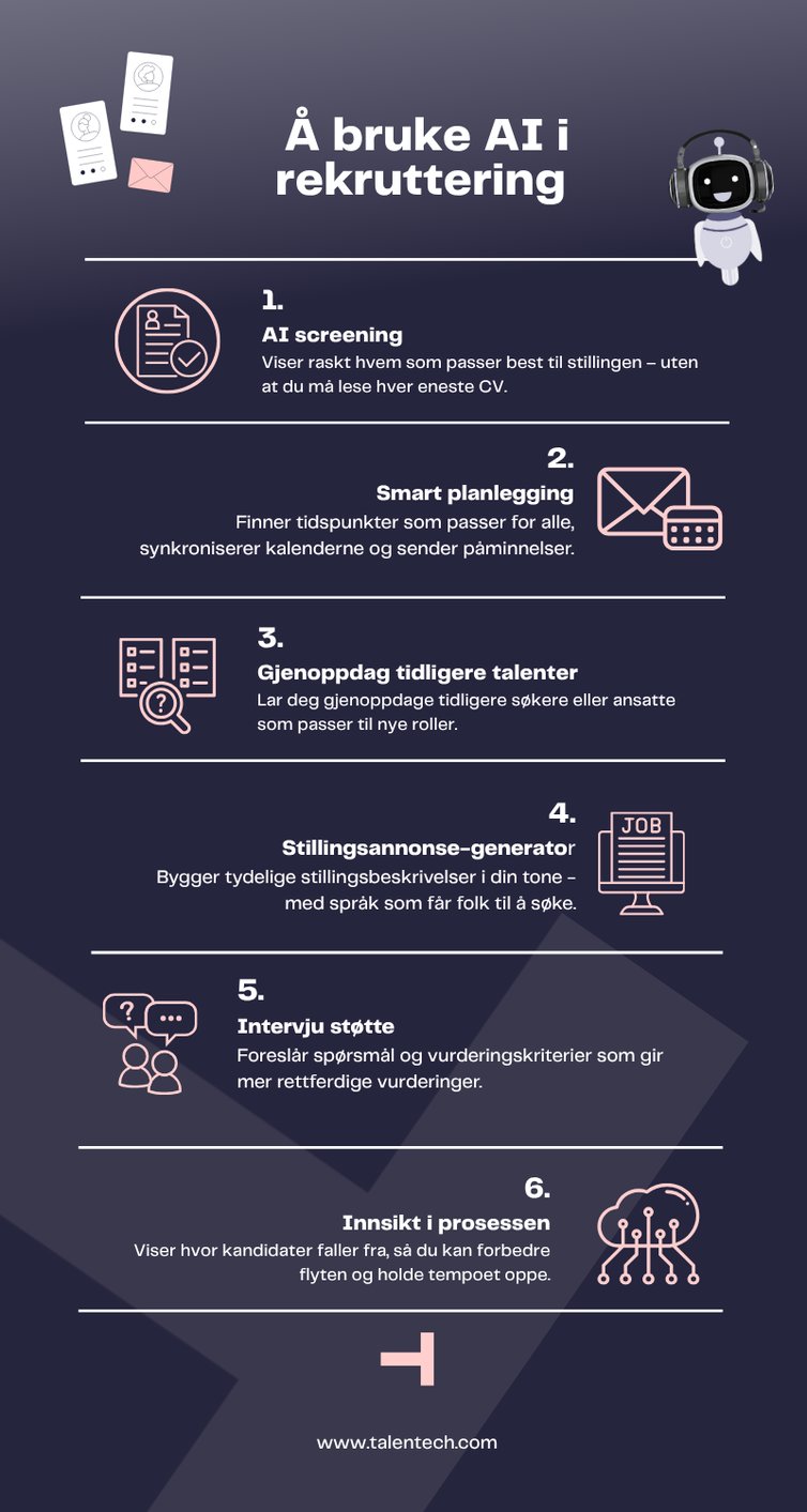 Å bruke AI i rekruttering med Talentech
