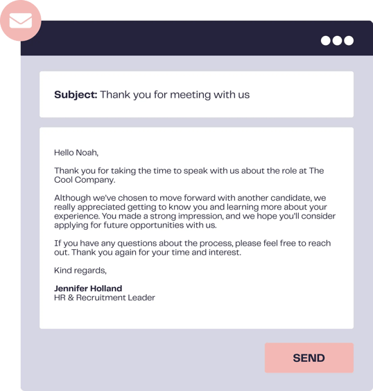 Professional Job Rejection Email Template #4