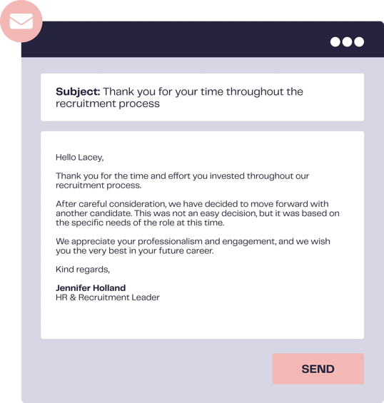 Professional Job Rejection Email Template #5