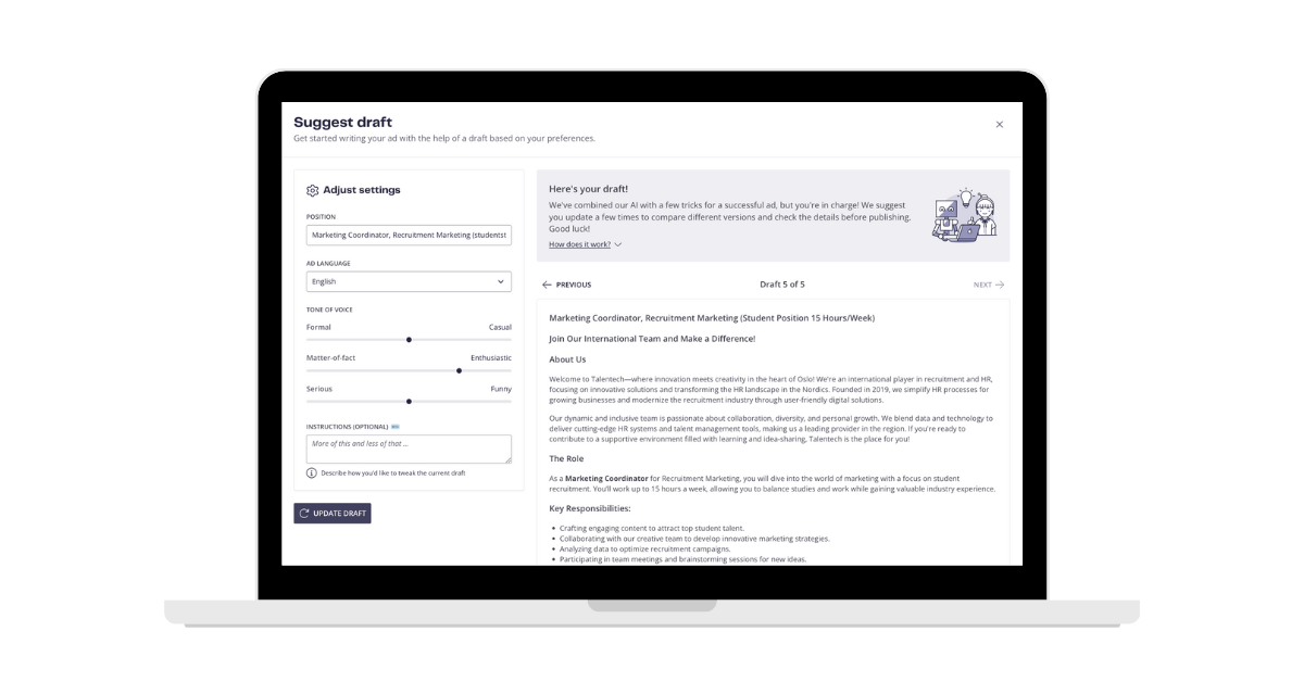 job ad generator